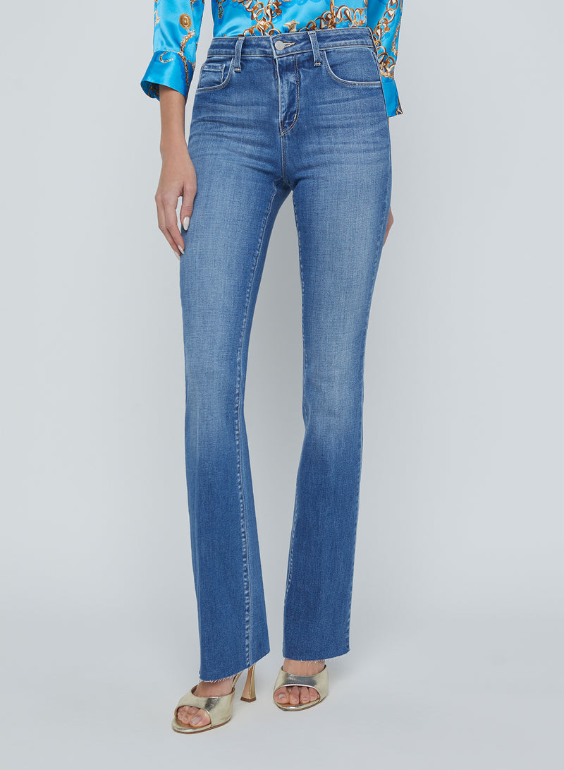 L'Agence Ruth High Rise Straight Leg Jean in Privada