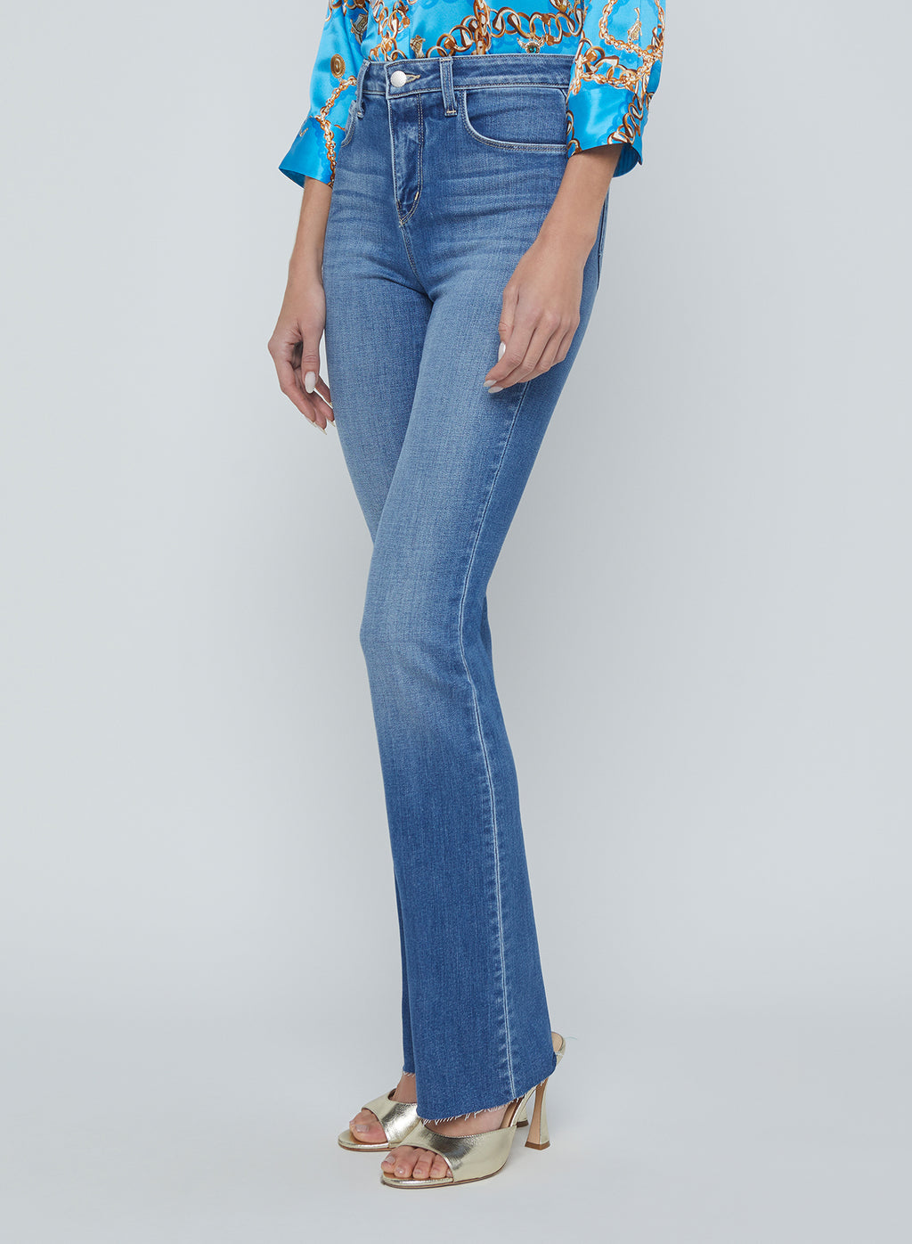 L'Agence Ruth High Rise Straight Leg Jean in Privada