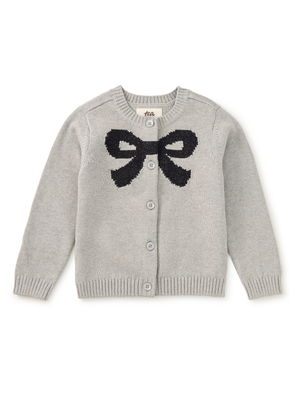 Tea Collection Bow Cardigan in Gray