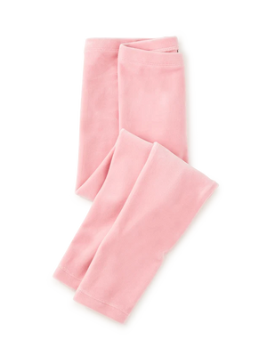 Tea Collection Velour Leggings in Honeysuckle Rose