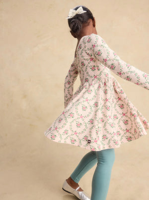 Tea Collection Printed Ballet Dress in Wallpaper Floral
