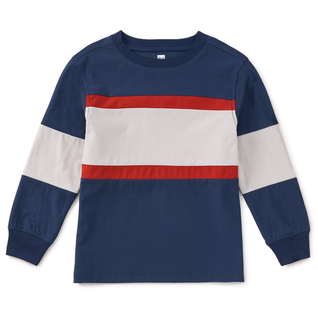 Tea Collection Colorblock Rugby Top in Twilight