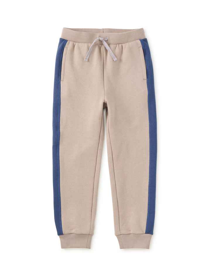 Tea Collection Colorblock Stripe-Out Joggers in Mist
