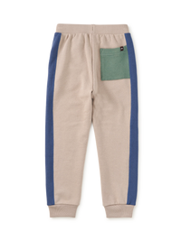 Tea Collection Colorblock Stripe-Out Joggers in Mist