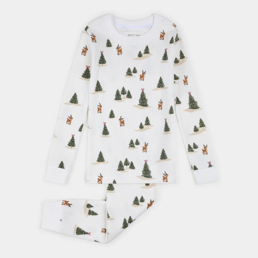 Petit Lem Pajama Set in Winter Wonderland Thermal