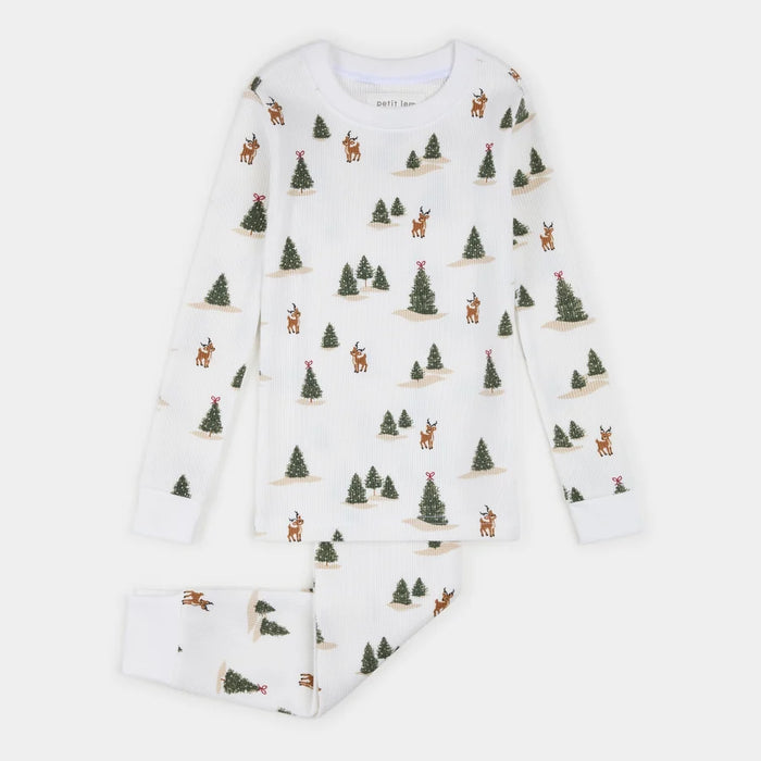 Petit Lem Pajama Set in Winter Wonderland Thermal