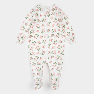 Petit Lem Footie in Cream Floral