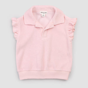 Miles the Label Terry Polo Shirt in Pink