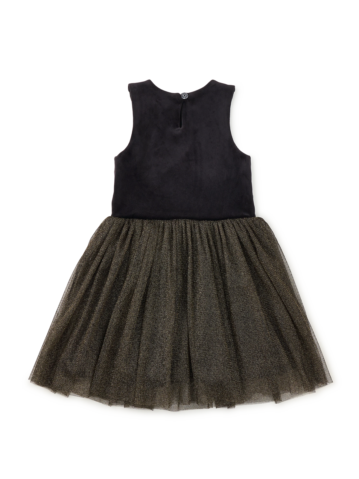 Tea Collection Velour and Tulle Ballet Dress in Jet Black