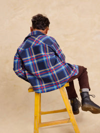 Tea Collection French Terry Shacket in Windsor Hearth Plaid