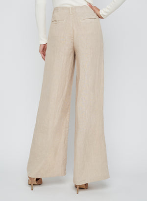 L'Agence Brie High Rise Wide Leg Pant in Doeskin