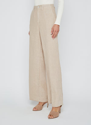 L'Agence Brie High Rise Wide Leg Pant in Doeskin