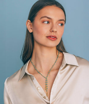Loren Hope - Sabine Y Necklace in Turquoise