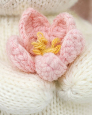 Cuddle + Kind Baby Bunny with Blooming Tulip
