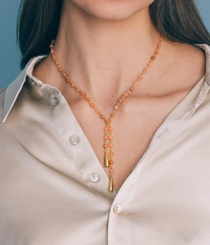 Loren Hope - Sabine Y Necklace in Coral