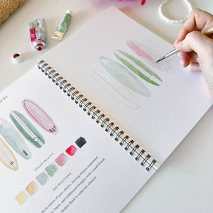 emily lex studio Tropical Watercolor Workbook