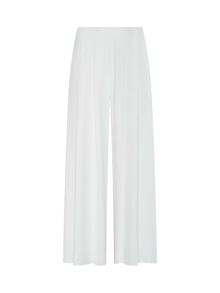 L'Agence Novalynn Cropped Pleated in White