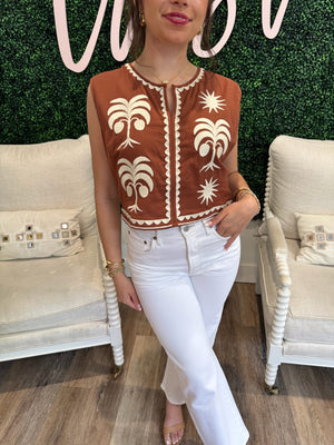 Victoria Dunn Maura Blouse in Copper Grove