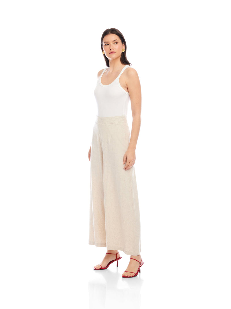 Fifteen Twenty Vivienne Wide-Leg Pants in Oatmeal