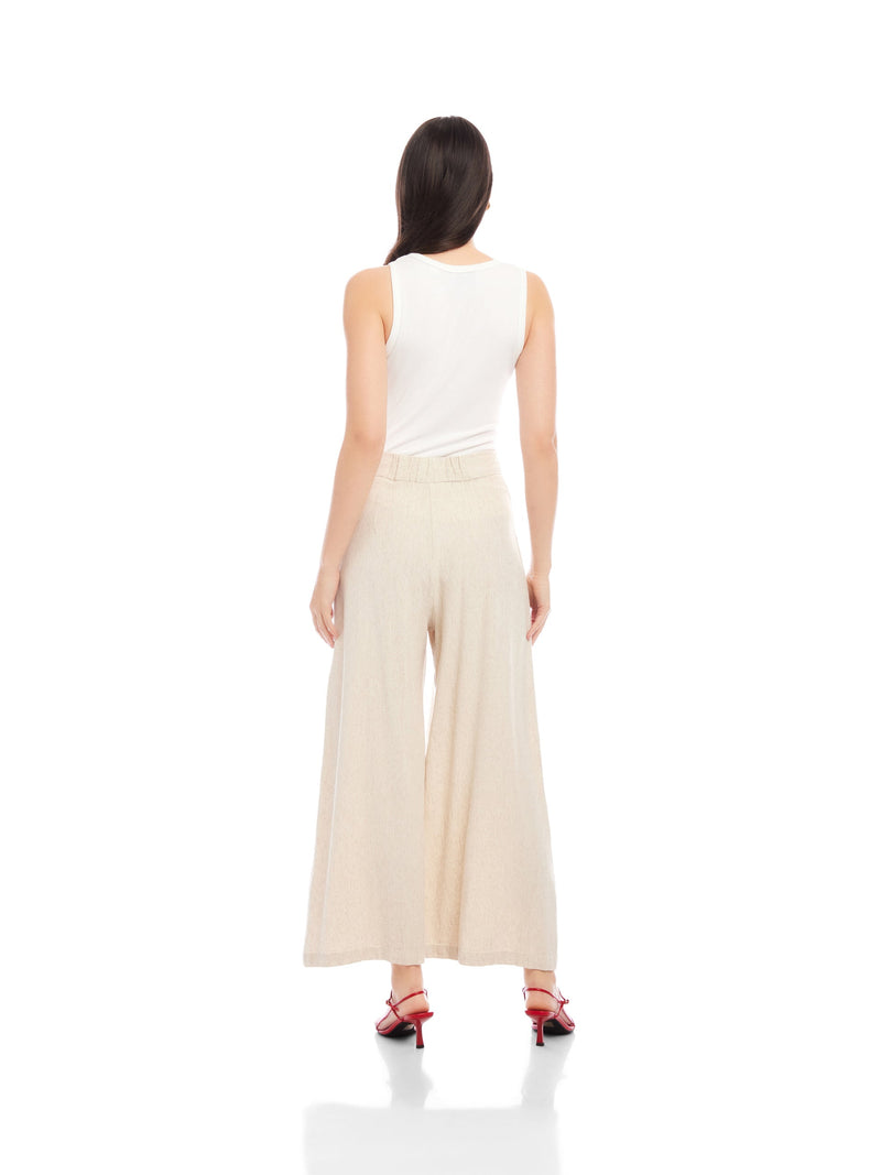 Fifteen Twenty Vivienne Wide-Leg Pants in Oatmeal