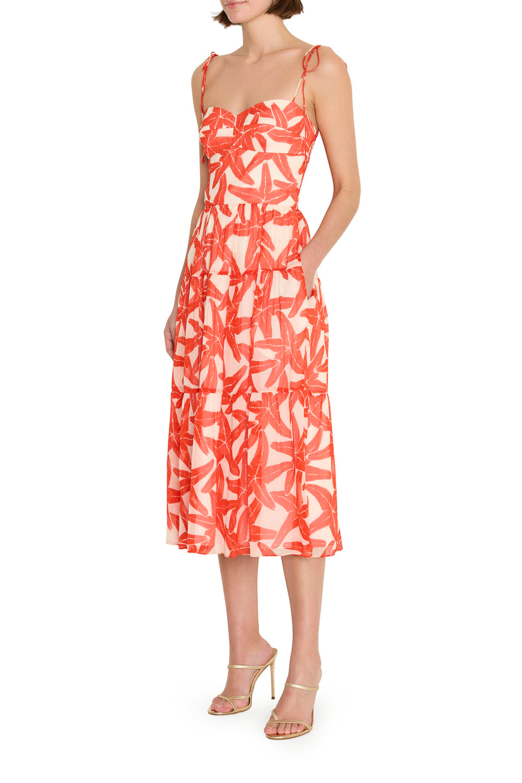 Amanda Uprichard Tula Dress in Starfish Print
