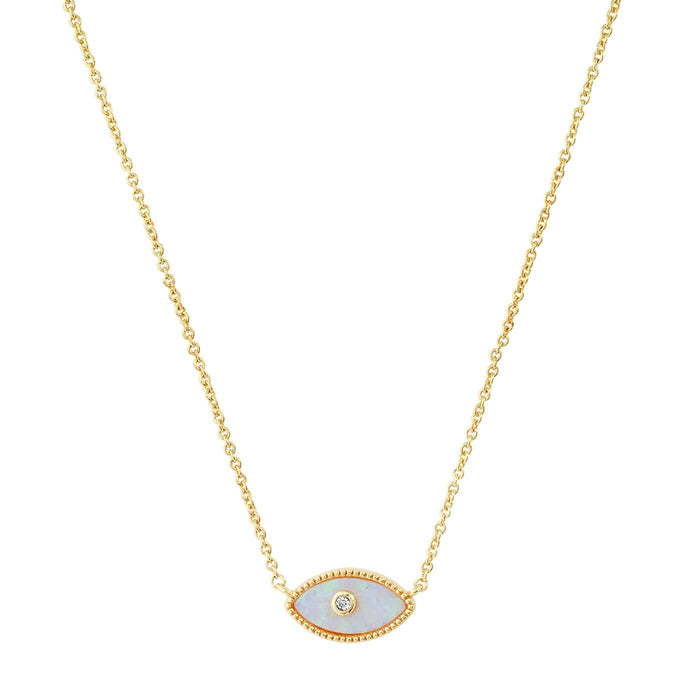Tai Jewelry Opal Evil Eye Necklace