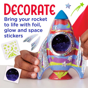 Faber-Castell Glow in the Dark Sand Art Rocket DIY Craft Kit