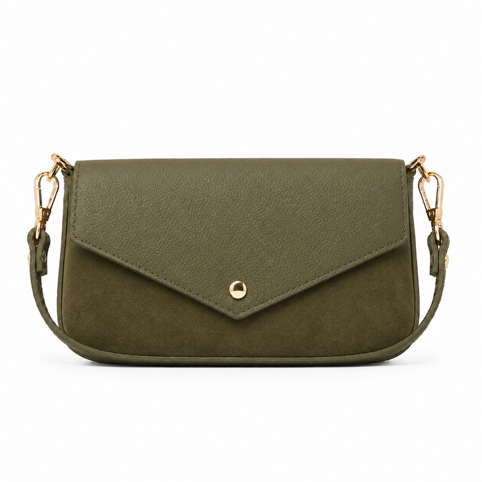 German Fuentes Handbags - Leather and Suede Crossbody Bag GF0913