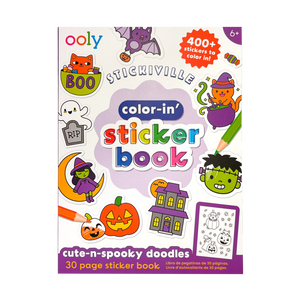 OOLY Stickiville Color-in' Sticker Book Cute n Spooky Doodles