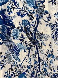 German Fuentes Handbags - Big Floral and Bird Rectangular Scarves