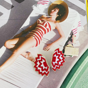 Beth Ladd Collections - Soho Studs in Red and White