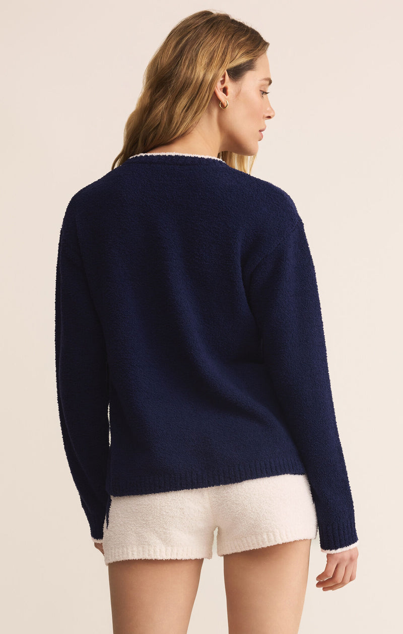Z Supply Ski Plush Pullover in Blue Sapphire