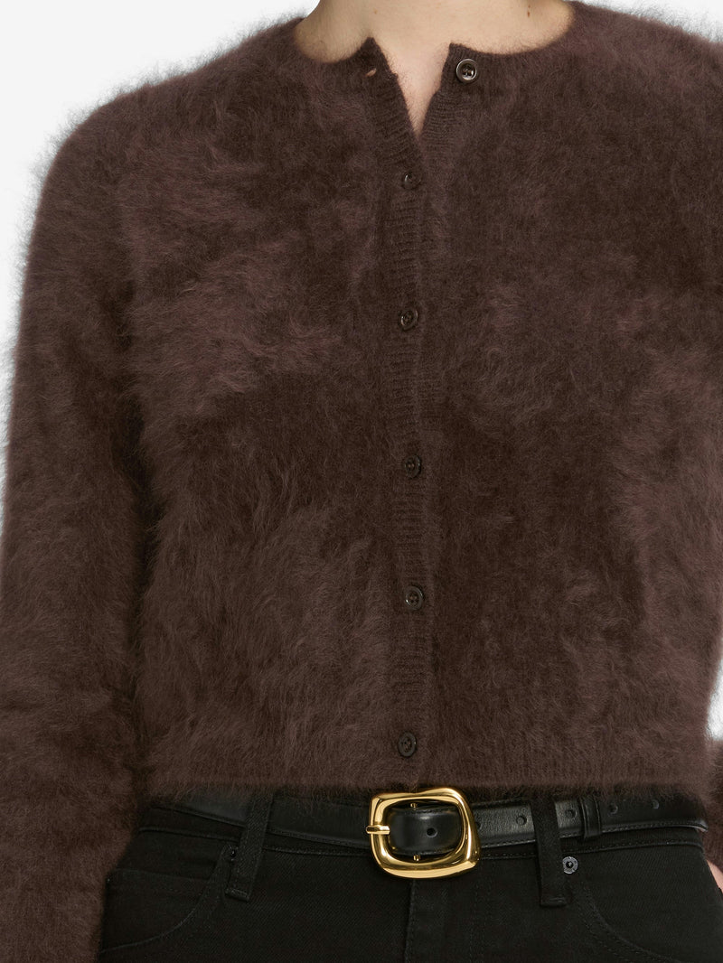 Frame The Teddy Cardigan in Coffee