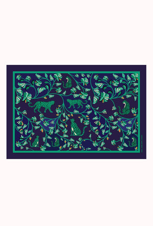 Jessie Zhao New York Beach Sarong Wrap in Leopards In The Verdant Wild