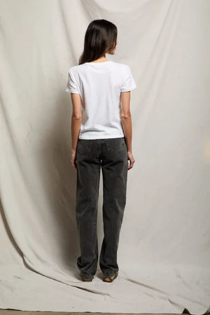 perfectwhitetee Recycled Cotton Lisa Slim Crew Tee in White