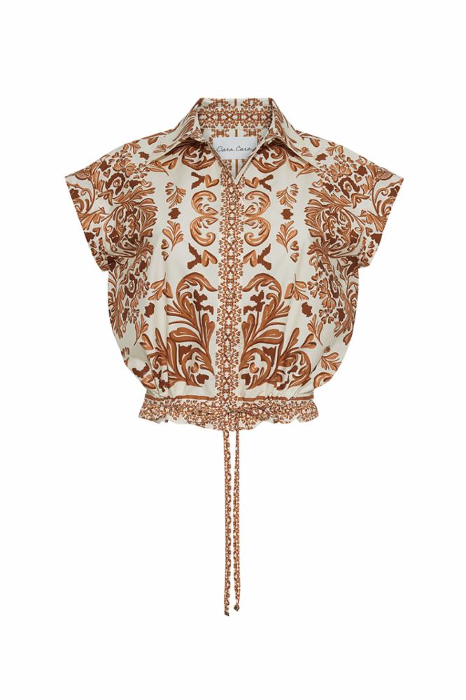 Cara Cara Octavia Top in Saltaire Brown