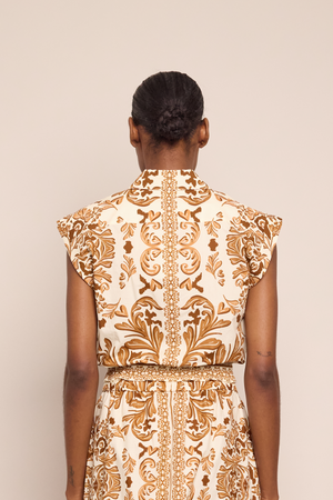 Cara Cara Octavia Top in Saltaire Brown