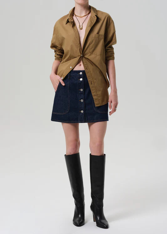 Citizens of Humanity Curved Pocket Mini Skirt in Amherst