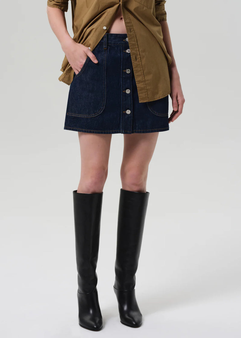 Citizens of Humanity Curved Pocket Mini Skirt in Amherst