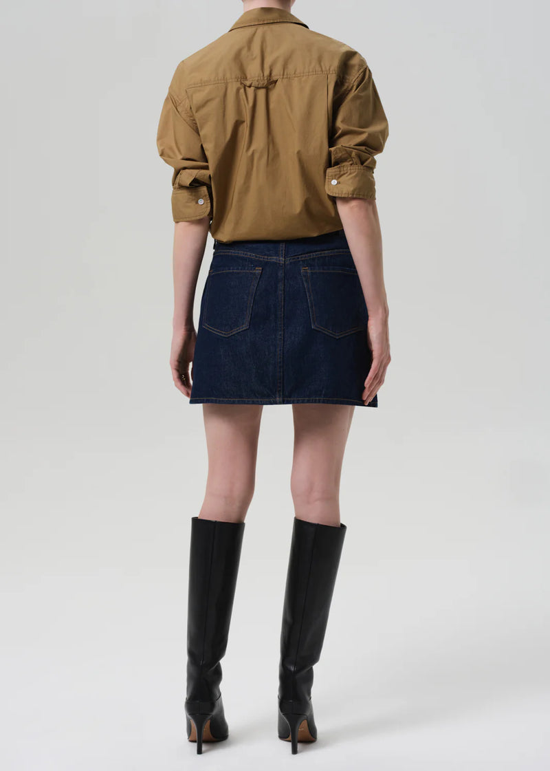 Citizens of Humanity Curved Pocket Mini Skirt in Amherst