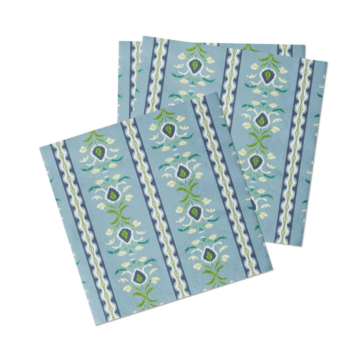 Laura Park Designs - Rosemary Stripe French Blue Cocktail Napkins