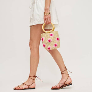 Urban Expressions Emaline Satchel in Ivory/Pink