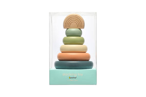 Pearhead Wooden Stacking Rainbow Tower Baby Toy