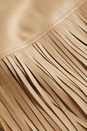 L'Agence Karolina Fringe Skirt in Croissant