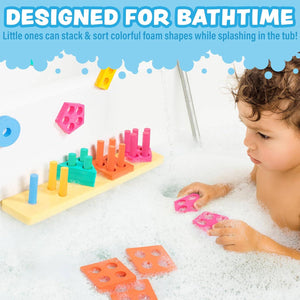 Tub Works Splash, Stack & Sort™ Shape Sorter & Stacking Toddler Bath Toy