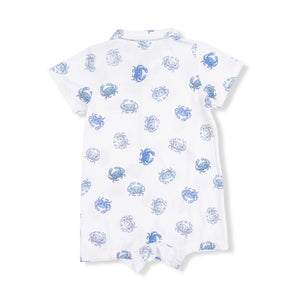 Angel Dear Polo Shortie in Blue Crabs