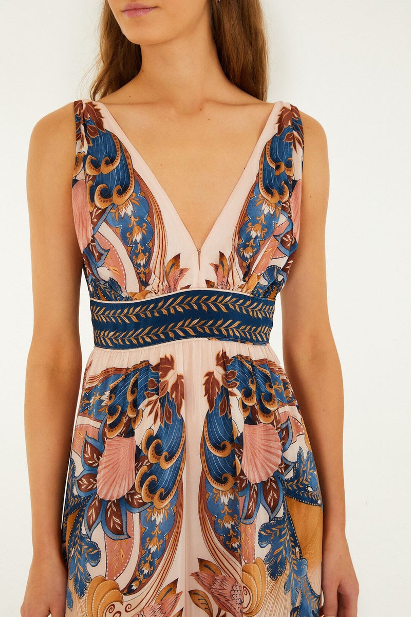 farm rio garden midi dress Farm Rio Stitched Garden Midi Dress