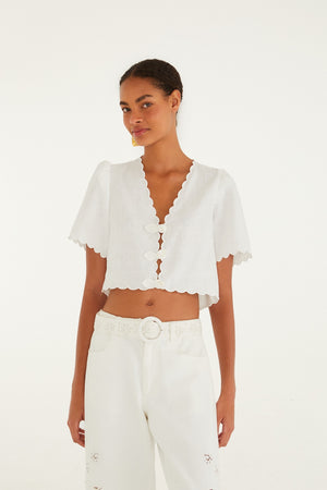 OFF-WHITE ROSES TOP