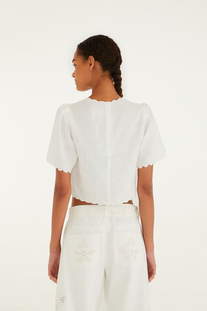 OFF-WHITE ROSES TOP