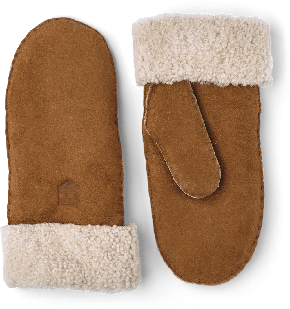 Hestra Sheepskin Mitten in Cork